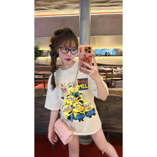 Áo thun chất cotton su form rộng tay lỡ - 6 minion