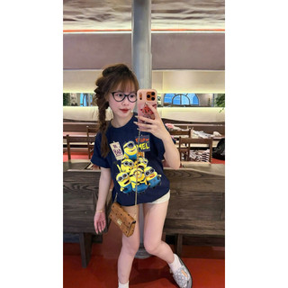 Áo thun chất cotton su form rộng tay lỡ - 6 minion
