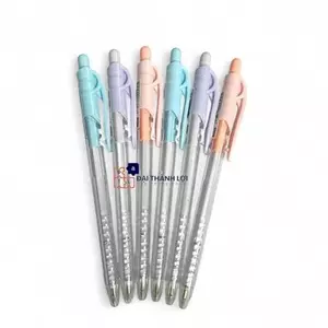 Bút Bi ĐTL-079 Thân Pastel Nhiều Màu – Mực Xanh – Ngòi 0.5mm/0.7mm Viết Êm ,Đều Màu