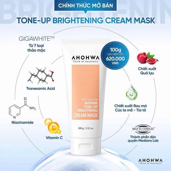 Kem Ủ Trắng Ahohwa First Solution Dưỡng Da Trắng Sáng Tự Nhiên, Giảm Thâm Nám - Dung Tích Đa Dạng