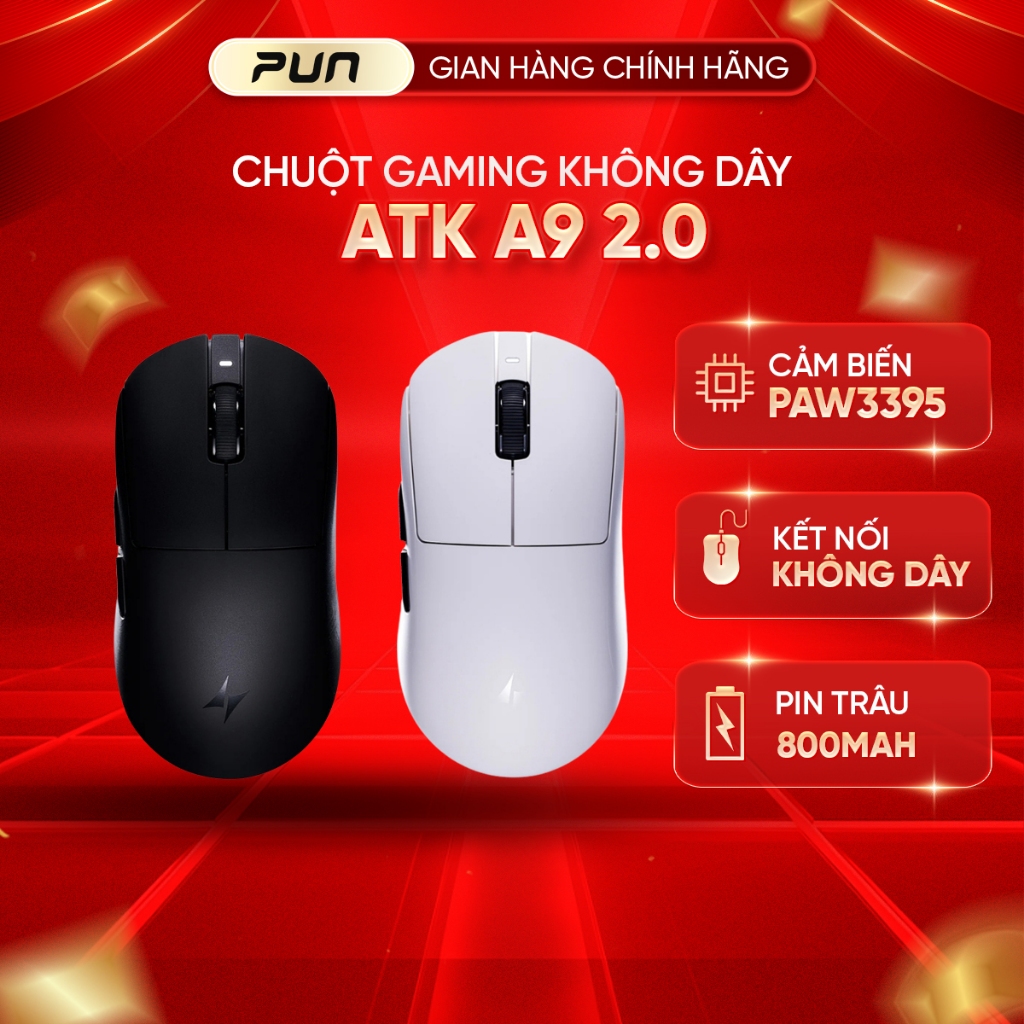 [FULL VAT - CHÍNH HÃNG] Chuột Gaming Không Dây ATK A9 | ATK A9 SE | ATK A9 Plus - BH 12TH | BigBuy360 - bigbuy360.vn