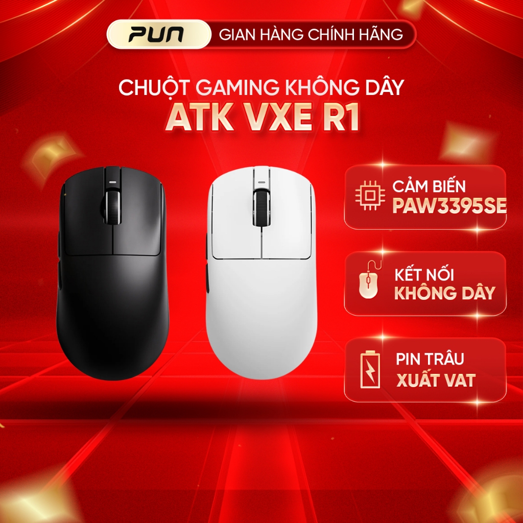 [FULL VAT - CHÍNH HÃNG ] Chuột Gaming Không Dây VXE R1 SE+ | R1 | R1 PRO | R1 PROMAX  - BH 12 Tháng | BigBuy360 - bigbuy360.vn