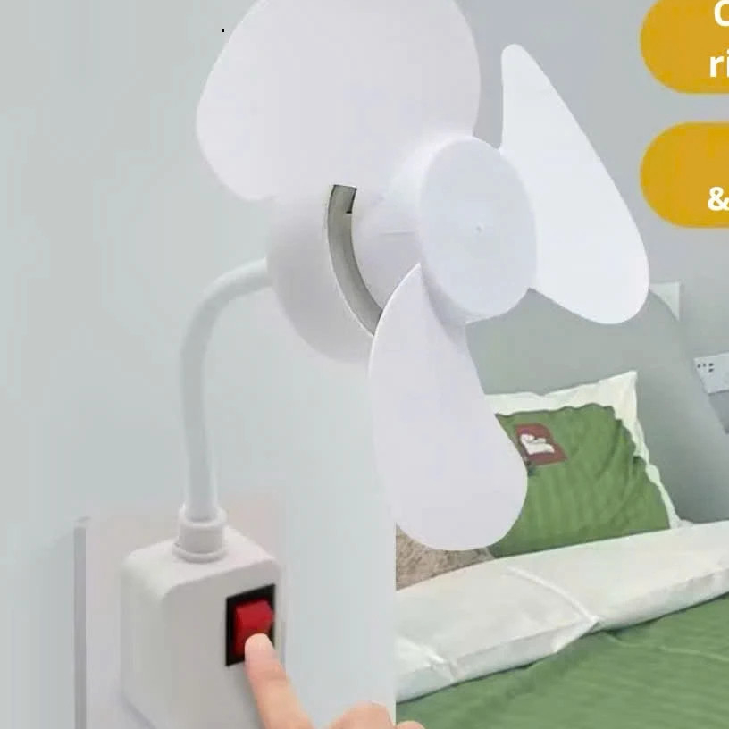 Quạt Mini Treo Nhà Vệ Sinh Xoay 360 Độ, Quạt Treo Tường Nhà Bếp Nhà Tắm, Quạt Cắm Điện Để Bàn Tiện Lợi  cc
