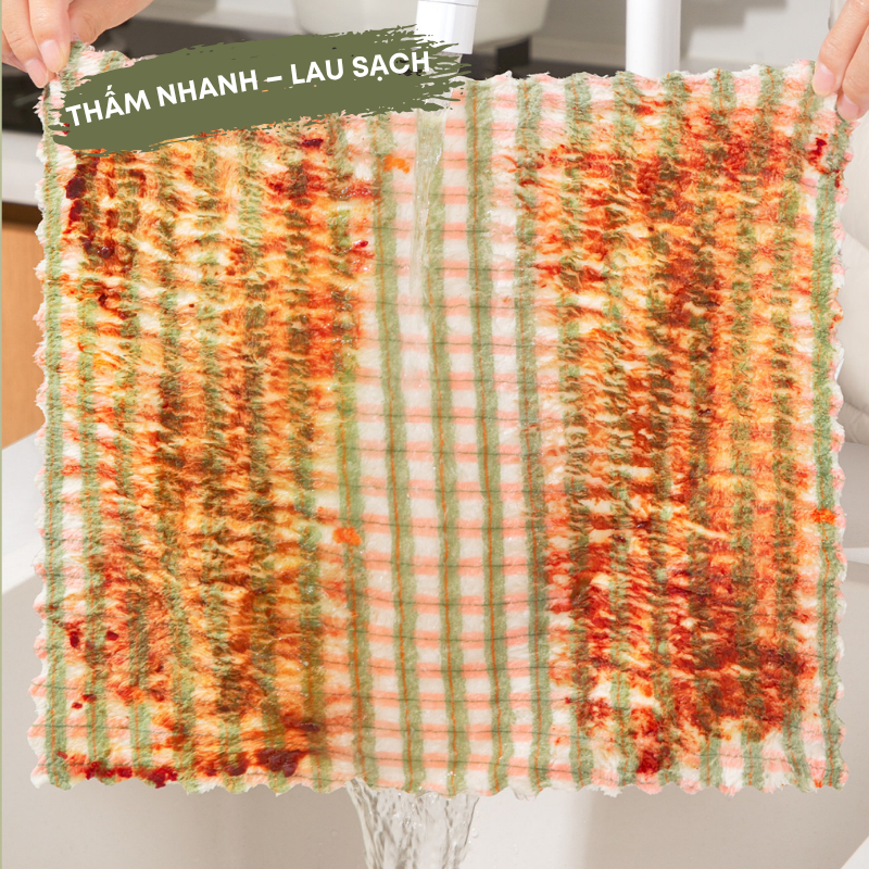 Set 4 Khăn Lau Đa Năng Lông Cừu San Hô 30x30cm KOOBEE – Siêu Mềm, Thấm Hút Mạnh, Không Xơ, Không Xù Lông | 354