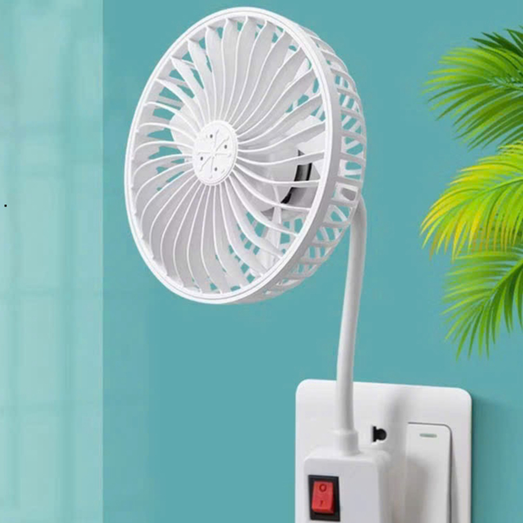 Quạt 5 Cánh Mini Xoay 360 Độ Có Lồng An Toàn Kèm Công Tắc Quạt Cắm Điện ,Găn Tường, Để Bàn Tiện Lợi. cc ntt95