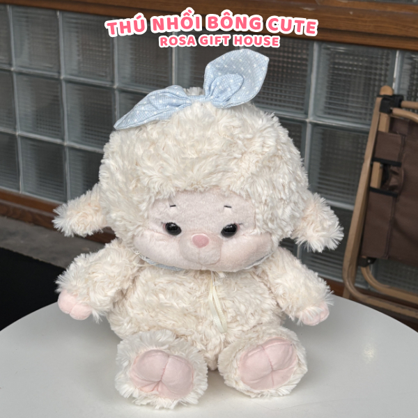 Gấu Bông Cừu Be 40cm Cao Cấp – Thú Nhồi Bông Mềm Mịn, Dễ Thương, Quà Tặng Ý Nghĩa Cho Bé & Người Yêu