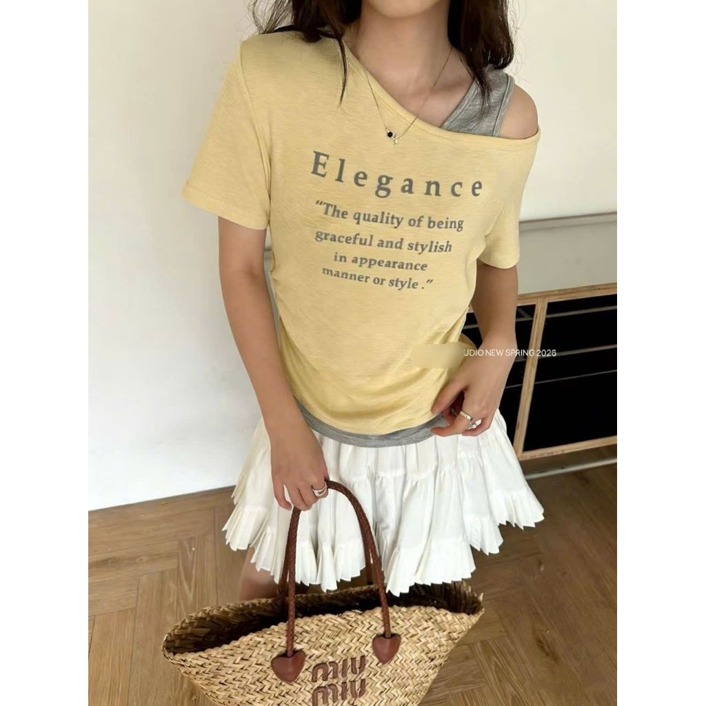 [𝑯𝒂 𝑨𝒏𝒉] Áo Cộc Phông Trễ Vai Chữ Pha Gấu QCL1 > 58kg