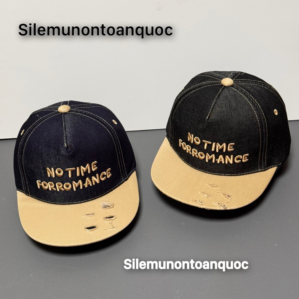 Mũ hiphop jean cho bé 3-8 tuổi - Nón lưỡi trai rách phối tua rua thêu NO-TiMe thời trang cho bé siêu ngầu