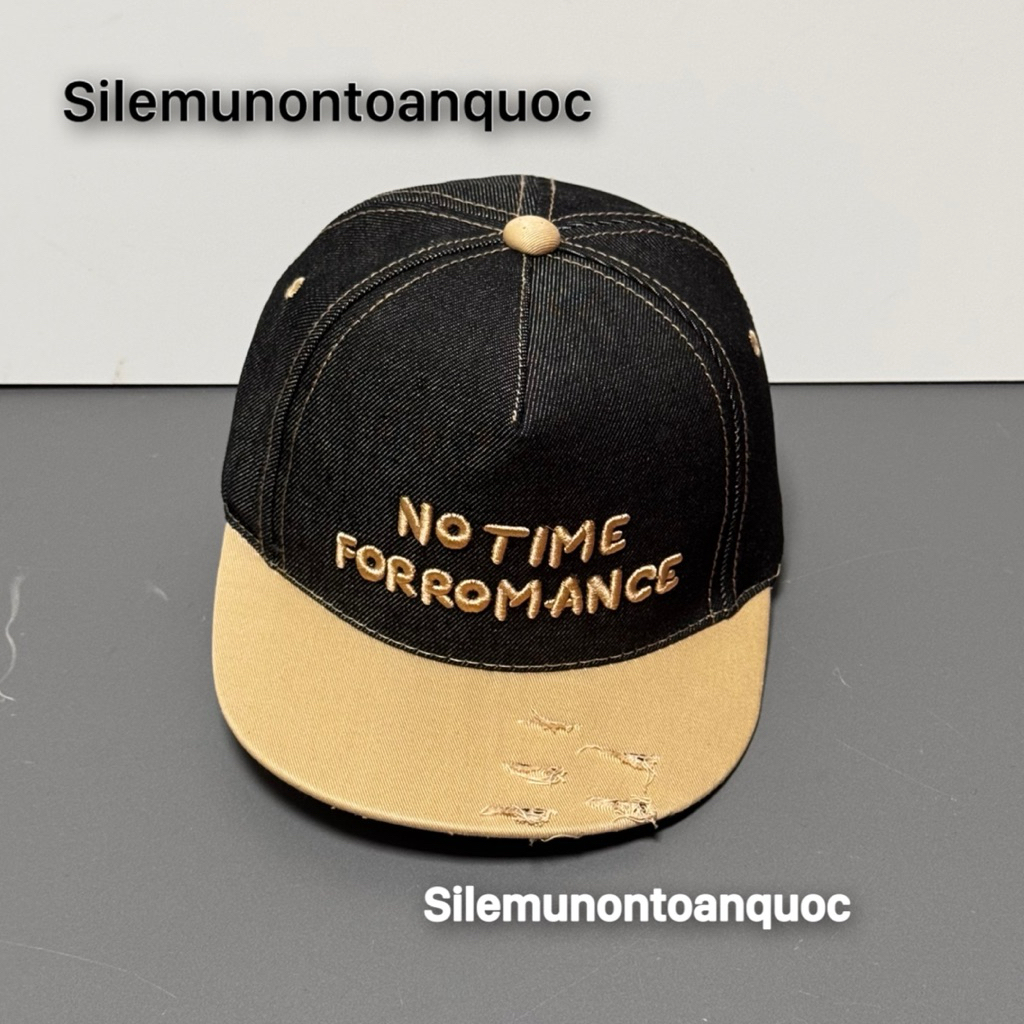Mũ hiphop jean cho bé 3-8 tuổi - Nón lưỡi trai rách phối tua rua thêu NO-TiMe thời trang cho bé siêu ngầu