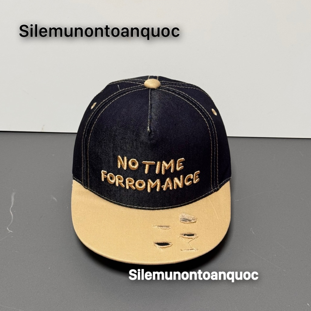 Mũ hiphop jean cho bé 3-8 tuổi - Nón lưỡi trai rách phối tua rua thêu NO-TiMe thời trang cho bé siêu ngầu