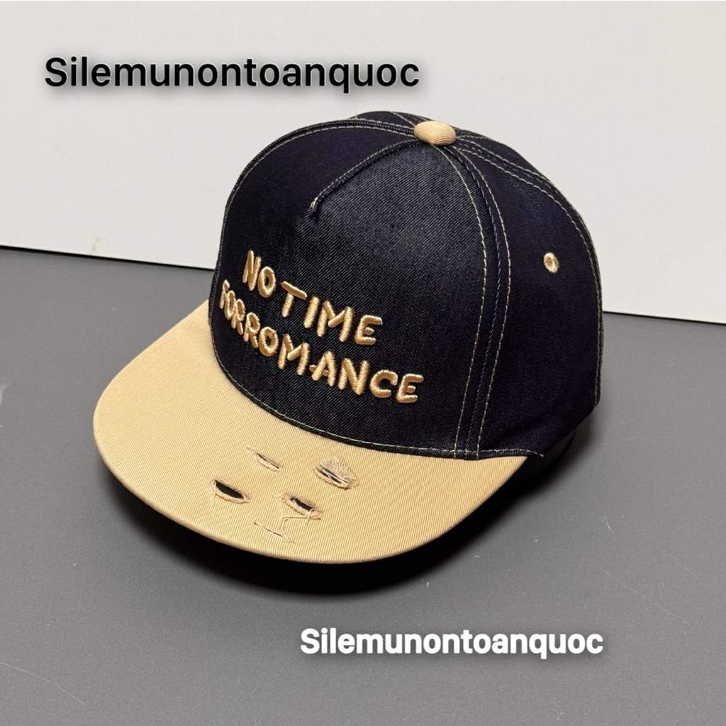 Mũ hiphop jean cho bé 3-8 tuổi - Nón lưỡi trai rách phối tua rua thêu NO-TiMe thời trang cho bé siêu ngầu