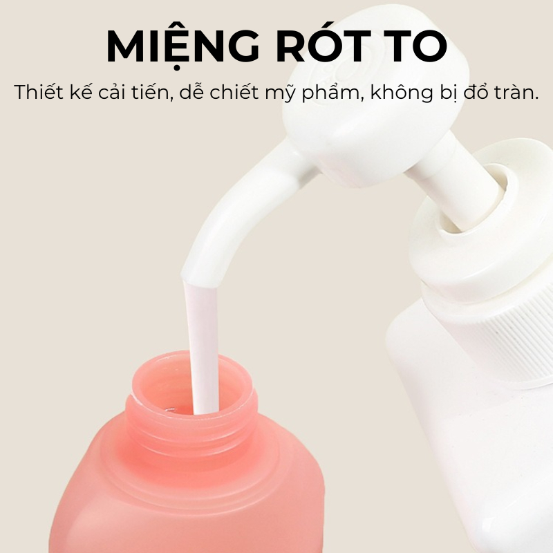 Set 3 Lọ Chiết Mỹ Phẩm Du Lịch 60ml KOOBEE – Chai Đựng Dầu Gội, Sữa Tắm, Lotion, Toner Kèm Túi (207)