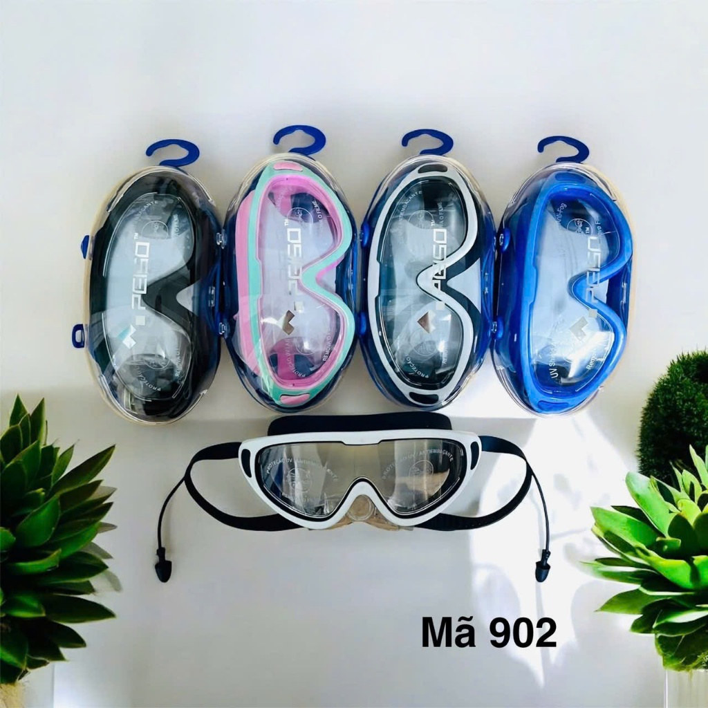 Kính bơi thể thao PEISO có bịt tai, góc nhìn Panorama siêu rộng, chống nước, sương mù và tia UV tốt