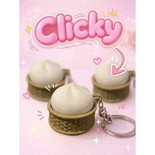[Combo] Móc khóa clicker bánh bao siêu cute - xả stress vận động ngón tay
