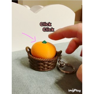 [Móc Khóa] Clicked giỏ Cam - Móc khóa dễ thương, Nhấn phát ra âm thanh vui tai xả tress