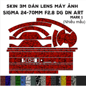 Skin dán Lens Sigma 24-70mm f2.8 DG DN Art (Mark 1) (Nhiều mẫu) | Decal Film 3M dán bảo vệ ống kính máy ảnh 24-70 mm