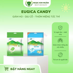 Kẹo ngậm thảo dược Eugica Candy - Giảm ho, đau rát họng, làm ấm, thông cổ, mát họng (Gói 15 viên)