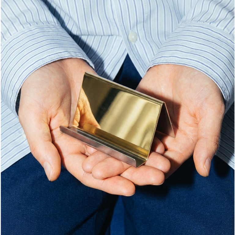 Kệ đựng namecard, card visit, giá đựng danh thiếp, giá đỡ điện thoại để bàn, vật liệu inox gương