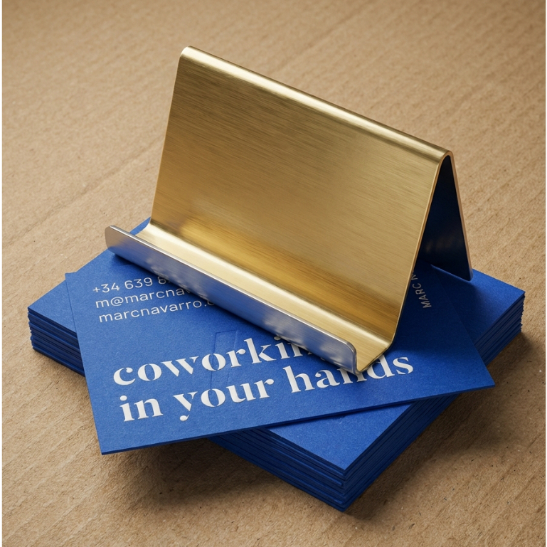 Kệ đựng namecard, card visit, giá đựng danh thiếp, giá đỡ điện thoại để bàn, vật liệu inox gương