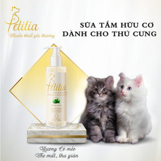 Sữa tắm hữu cơ Petitia 500ml cho chó mèo, hương Vanilla ngọt ngào, thư thái, dưỡng lông, lưu hương