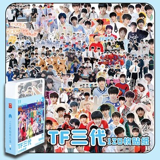 [hàng sẵn-xanh lá] Hộp 120 sticker TF Gia Tộc F3 / Hộp nhựa đựng hình dán (không trùng nhau) Chu Chí Hâm Tả Hàng