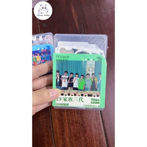 Hộp 120 sticker TF Gia Tộc F3 / Hộp nhựa đựng hình dán (không trùng nhau) Chu Chí Hâm Tả Hàng