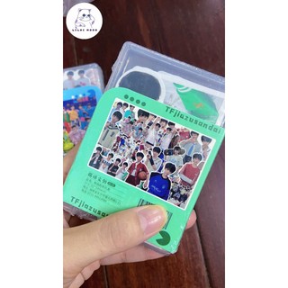 [hàng sẵn-xanh lá] Hộp 120 sticker TF Gia Tộc F3 / Hộp nhựa đựng hình dán (không trùng nhau) Chu Chí Hâm Tả Hàng