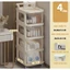 Kệ 3 tầng, 4 tầng đa năng có bánh xe đẩy – giá để đồ, bỉm sữa, mỹ phẩm, kệ spa tiện lợi cho gia đình