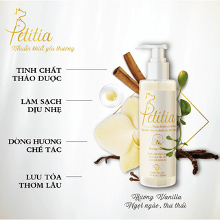 Sữa tắm hữu cơ Petitia 500ml cho chó mèo, hương Phấn hoa anh đào trong trẻo, dưỡng lông, lưu hương