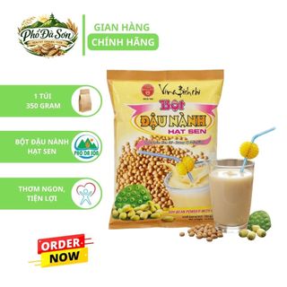 Bột Đậu Nành Hạt Sen Bích Chi có đường / không đường (350gr/gói) Thùng 10 Gói