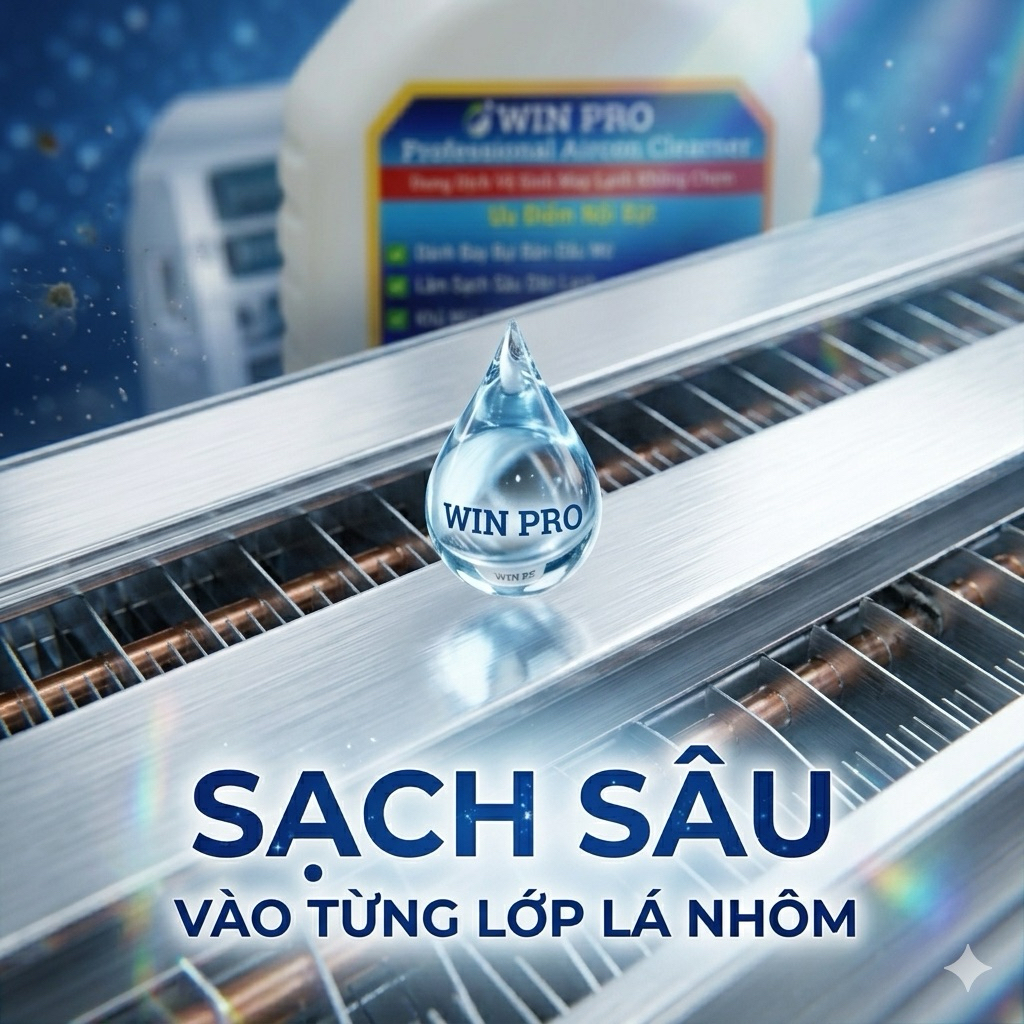 Nước Tẩy Điều Hoà - Máy Lạnh WINPRO + . đánh bay các vết bẩn cứng đầu - CHUYÊN THỢ ĐIỆN LẠNH
