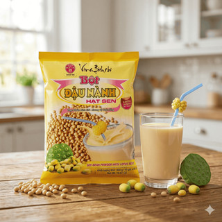 Bột Đậu Nành Hạt Sen Bích Chi có đường / không đường (350gr/gói) Thùng 10 Gói