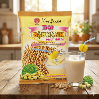 Bột Đậu Nành Hạt Sen Bích Chi có đường / không đường (350gr/gói) Thùng 10 Gói