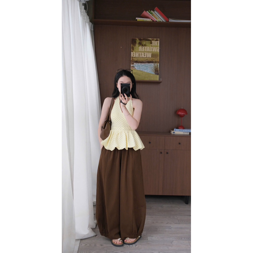 Quần thô ống rộng bo gấu bên Nữ the.sweaterweather TSW