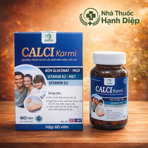 CALCI Karmi Aquamin , Vitamin K2 MK7 & D3 - Hỗ Trợ Bổ Sung Canxi Giúp Xương Chắc Khỏe - Hộp 60 Viên Nén dùng 1 tháng
