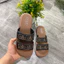 Ảnh Thật Tự Chụp Dép Nữ dép 2 quai ngang chữ đính đá lấp lánh,chất liệu cao su non đi thoáng chân,hàng nhẹ đi êm
