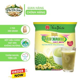 Bột Đậu Xanh Hạt Sen có đường/ không đường Bích Chi (350gr/gói) Thùng 10 Gói