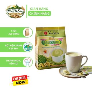 Bột Đậu Xanh Hạt Sen có đường/ không đường Bích Chi (350gr/gói) Thùng 10 Gói