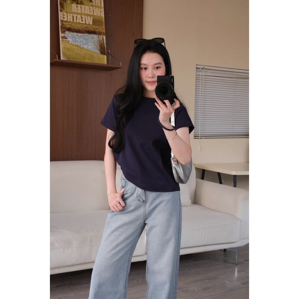 Áo phông trơn cộc tay basic tag Dou Dou 930 Nữ the.sweaterweather TSW