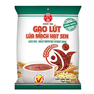 Bột Gạo Lứt Lúa Mạch Hạt Sen Có Đường / Không Đường Bích Chi (300gr/gói) Thùng 10 Gói