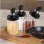 Hũ gia vị thủy tinh 250ml kèm thìa nắp kín chống ẩm thiết kế tiện lợi dùng nhà bếp