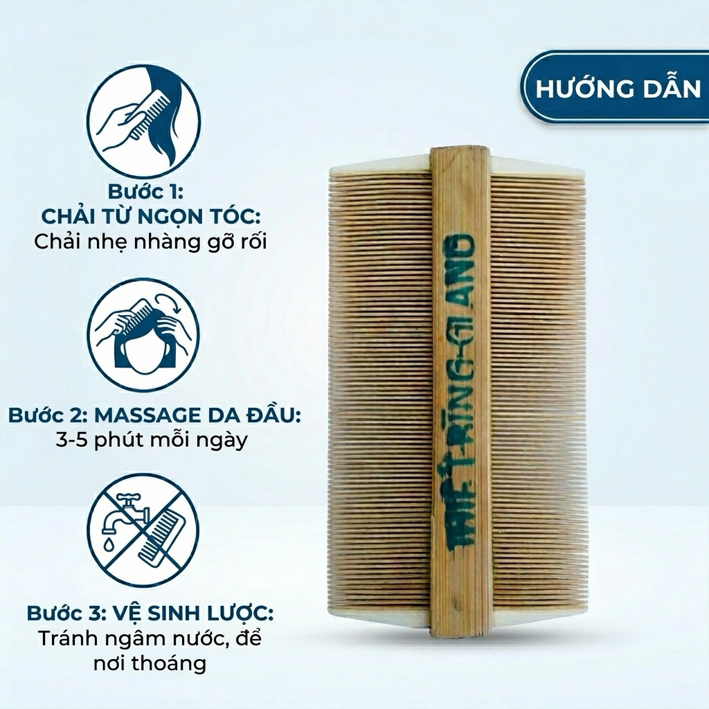 Lược Chải Chấy, Trứng Chí Răng Dày Cho Bé Gái - An Toàn, Hiệu Quả, Không Đau Da Đầu