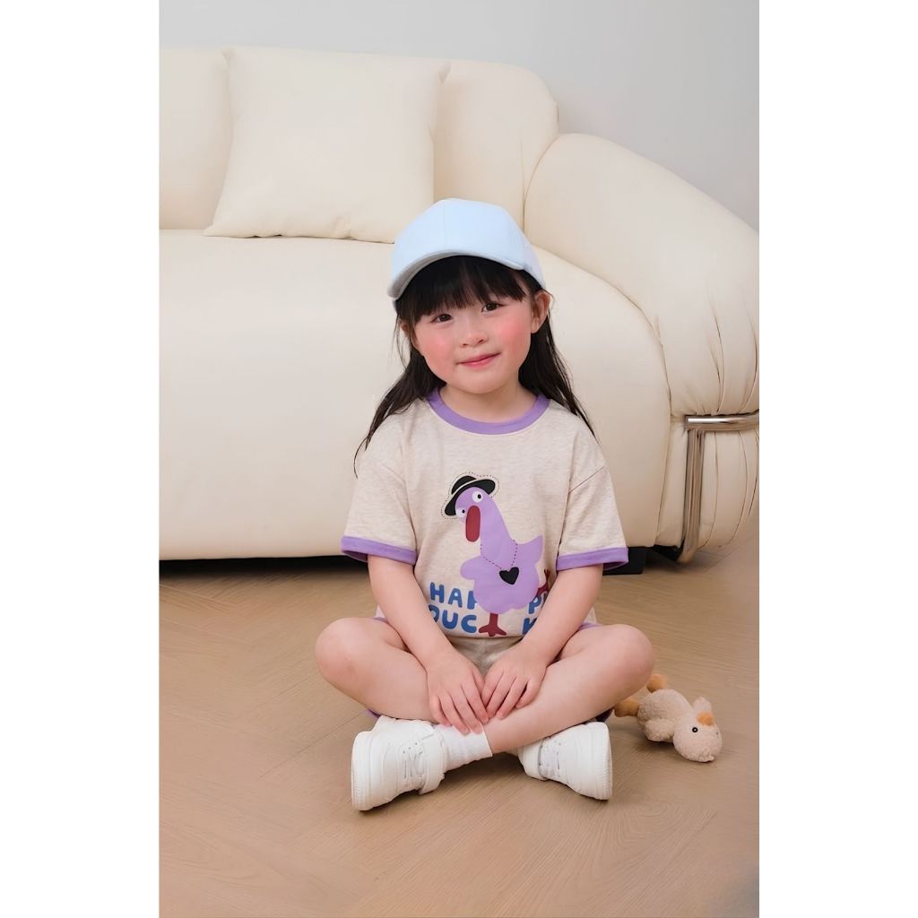 Bộ quần áo bé gái Vịt Duck sz 9- 38 kg mùa hè, bộ chất cotton mềm mát thấm hút mồ hôi