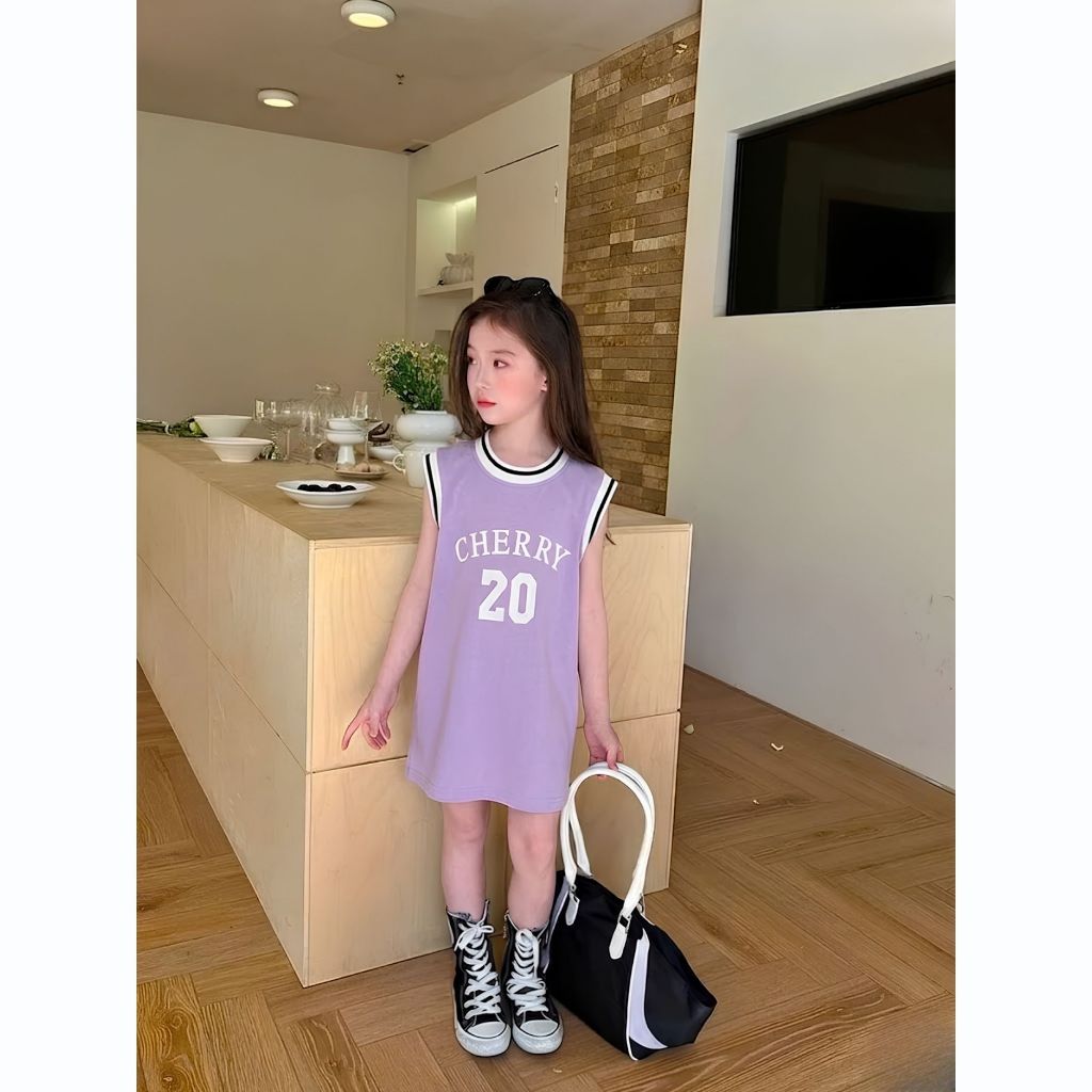 Váy bé gái 3 lỗ nhí chất tixi mềm mát thấm hút mồ hôi sz 9- 35kg