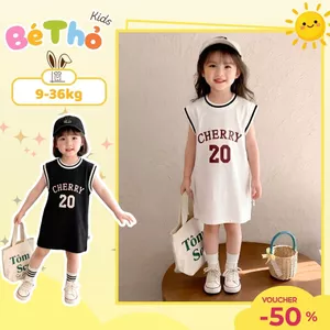Váy bé gái 3 lỗ nhí chất tixi mềm mát thấm hút mồ hôi sz 9- 35kg