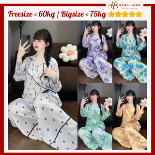 Đồ ngủ nữ pijama dài tay cột dây đắp chéo bigsize lụa latin mịn mát 2SDD02, đồ bộ nữ đồ mặc nhà thiết kế sexy sang chảnh