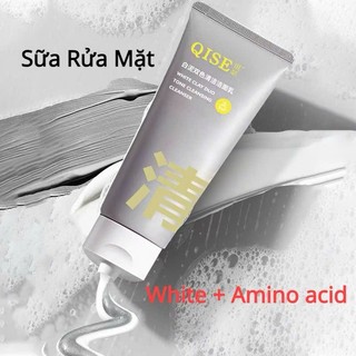 Set 2 Sữa Rửa Mặt Bùn Khoáng QISE 2in1 100ML, Sữa Rửa Mặt Sạch Sâu Giảm Mụn Kiềm Dầu, Dưỡng Ẩm, Sáng Da Mềm Mịn, Vân Thỏ