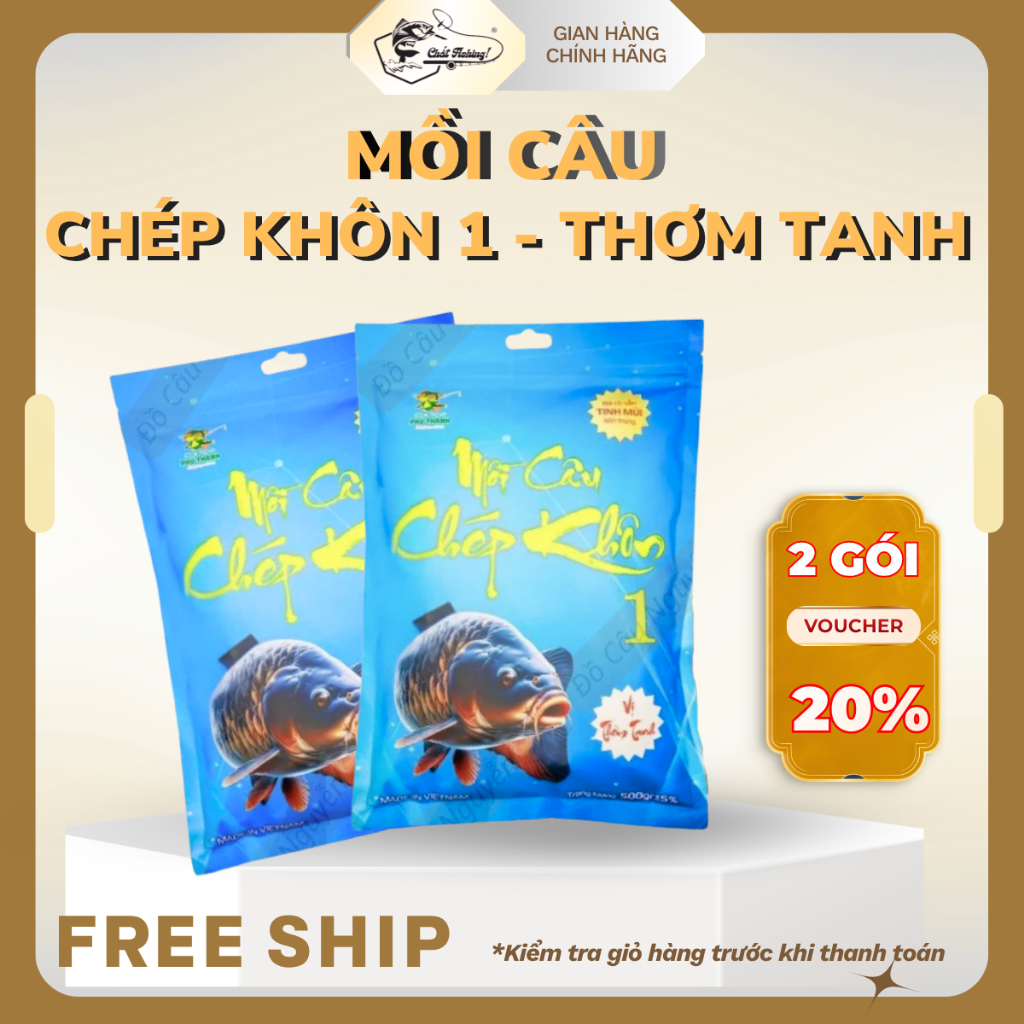 (2 Gói Giảm Giá) Mồi Câu Cá Chép Khôn, Mồi Câu Phú Thành, Có Sẵn Tinh Mùi Bên Trong