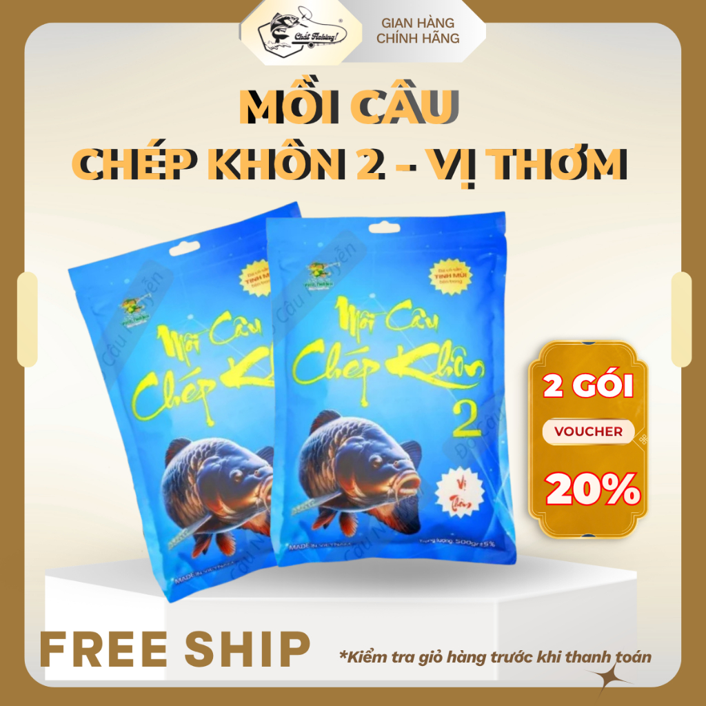 (2 Gói Giảm Giá) Mồi Câu Cá Chép Khôn, Mồi Câu Phú Thành, Có Sẵn Tinh Mùi Bên Trong