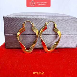 Bông Tai Nữ Form Xoắn Độc Đáo – Khuyên Tai Titan Xi Mạ Vàng 24K - Trang Sức Hava - HVBT163